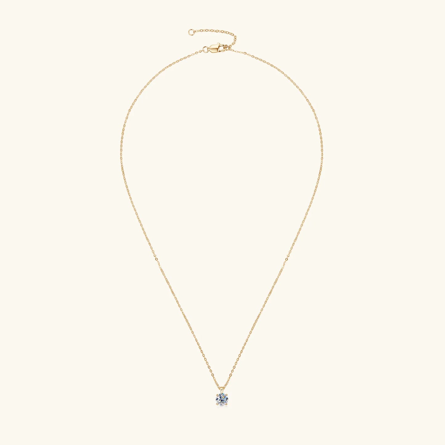 Moissanite Solitaire Drop Necklaces